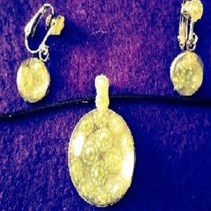 YELLOW GLASS STARBURST SET